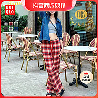 抖音超值购：UNIQLO 优衣库 女装法兰绒松紧长裤 461762