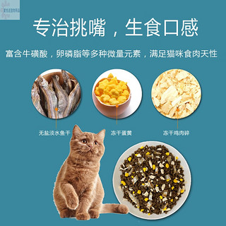 Petio冻干猫粮10斤装成猫幼猫增肥营养发腮英短蓝猫全价大袋5kg通用型 三文鱼肉纯粮2斤【500g*2袋】 1kg