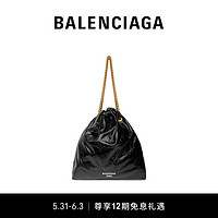 BALENCIAGA巴黎世家23夏季CRUSH女士中号品牌标识印花托特包