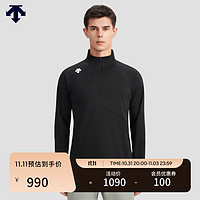 DESCENTE【】迪桑特 综训训练运动半拉链男子长袖针织衫冬季 BK-BLACK M(170/92A)