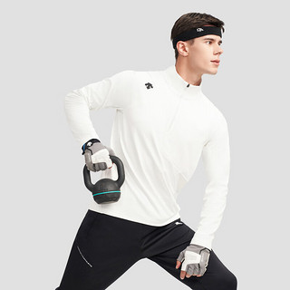 DESCENTE【】迪桑特 综训训练运动半拉链男子长袖针织衫冬季 WT-WHITE M(170/92A)