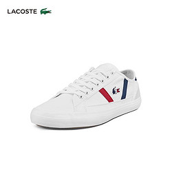 LACOSTE 拉科斯特 法国鳄鱼男鞋法式拼色休闲低帮鞋帆布鞋|39CMA0045