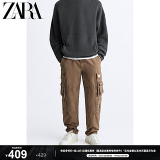 ZARA 男装 多口袋修身直筒工装裤 5520329 700