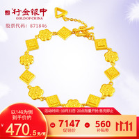 中银金行 行金银中 花丝华彩手串传承手环时尚潮流 12月7号上午实时克价 有plus劵更便宜