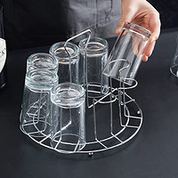 YouLe 有乐 托盘玻璃杯水杯挂架沥水置物架创意杯架水杯架家用倒挂杯子收纳架