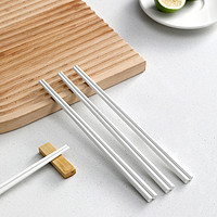 FaSoLa 日式合金筷抗菌耐高温5双新款筷子家用一人一筷专用