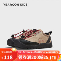 意尔康童鞋儿童登山鞋户外徒步鞋男童防滑休闲运动鞋黄/黑27