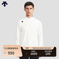 DESCENTE【】迪桑特 综训训练运动半拉链男子长袖针织衫冬季 WT-WHITE 3XL(190/108A)