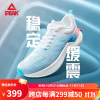 PEAK 匹克 顺丰态极5.0PRO跑步鞋男23秋冬新款网面透气跑鞋缓震回弹运动鞋子 大白/冰兰 42