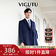 VICUTU 威可多 大衣男中长款羊毛保暖翻领毛呢大衣秋冬外套男专