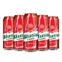 抖音超值购：WUSU 乌苏啤酒 红乌苏啤酒 500ml*5听