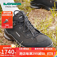 LOWA 德国 徒步鞋 户外防水低帮进口登山鞋 RENEGADE GTX 男款L310963 黑色/石