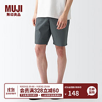 MUJI 無印良品 无印良品 MUJI 男式 棉水洗府绸 短裤 休闲短裤 男款夏季AED14A2S 深灰色 S