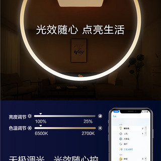 PHILIPS 飞利浦 led吸顶灯卧室灯客厅灯书房餐厅智能灯饰灯具智控调光24W简约 白