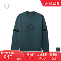 FRED PERRY 男士卫衣2023冬季新款休闲重磅加绒麦穗刺绣上衣M6604