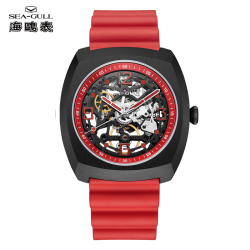 抖音超值购seagull海鸥手表喜型于色时尚潮流镂空夜光自动机械表6131
