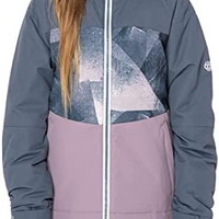 686 女童 Athena 夹克 - 双层面料设计的隔热外套,现代修身和压条接缝 - 防水和防风雨