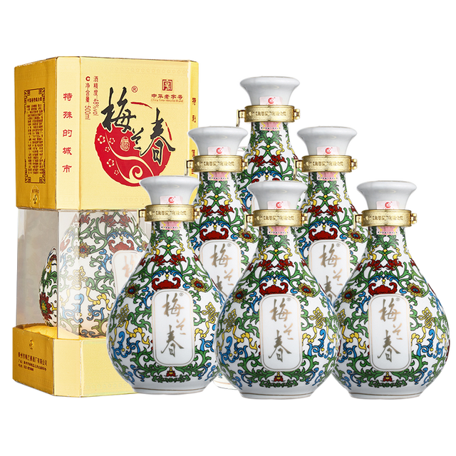 泰州☆梅蘭春☆芝麻香型白酒☆度数46％、125ml×4本