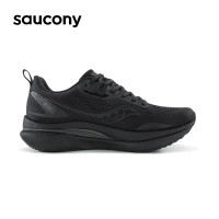saucony 索康尼 TIDE浪潮男跑鞋秋季训练回弹轻便情侣跑步运动鞋子 黑色4 40