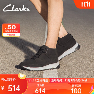 Clarks 其乐 男士短筒工装靴 261642277 黑色 42