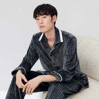 GXG秋冬男士家居服海岛绒长袖睡衣男柔软亲肤家居套装