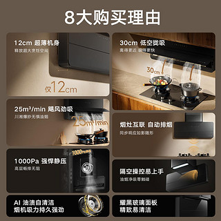 小米自营产品 米家智能超薄油烟机S1+智能灶（4.5/4.2KW）烟灶套装