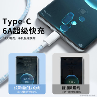 Nshi 能适 Type-C快充数据线适用华为vivo小米OPPO荣耀手机平板通用加长