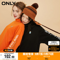 ONLY春季休闲慵懒风落肩长袖宽松高领卫衣女|12249S012