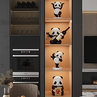 Yazun 雅尊 熊猫创意软装客厅酒柜套装摆件现代轻奢高档茶几玄关书架装饰品