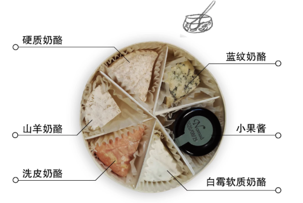 布乐奶酪坊 五口味奶酪试吃小拼盘