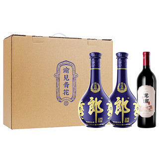 郎酒 青花郎53度500ml*2+龙谕单一园 750ml*1 礼盒送礼