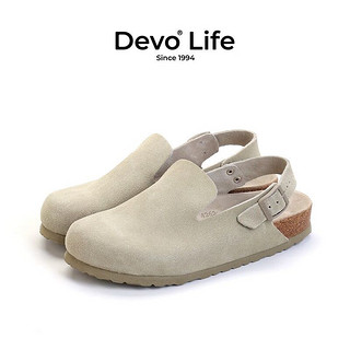 Devo 的沃 Life的沃软木鞋包头拖鞋