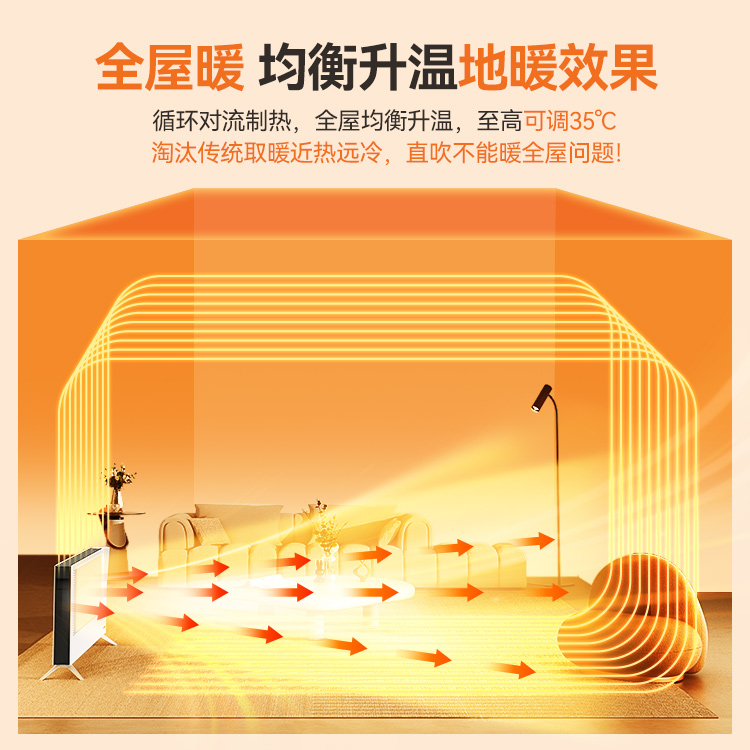 Bestherm 百斯腾取暖器家用电暖气全屋速热远红外暖风机省电大面积客厅供热