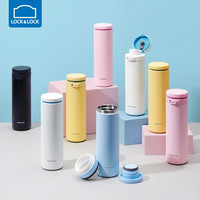 乐扣乐扣(LOCK&LOCK)不锈钢弹跳旋转盖便携户外车载保温杯 LHC4287BLU-440ML