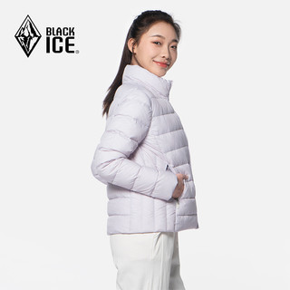 BLACKICE 黑冰 女士立领无帽保暖鹅绒轻薄短款羽绒服