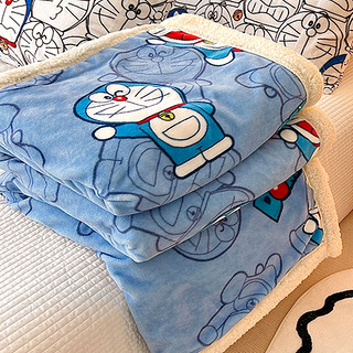加厚冬季哆啦A梦卡通毛毯毯子沙发毯午睡毯办公室盖毯毛巾被披肩