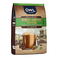 OWL 猫头鹰 原装进口马来西亚三合一白速溶咖啡粉冲调饮品阿拉比卡咖啡豆 棒果味三合一15包*（600g）