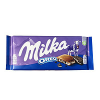 Milka 妙卡 牛奶夹心巧克力 进口气泡巧克力 休闲食品 办公室零食 宿舍零食 奥利ao碎100g