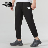 THE NORTH FACE 北面 休闲裤男裤秋冬户外运动长裤加绒保暖拉链口袋针织长裤子 JK3/黑色 L