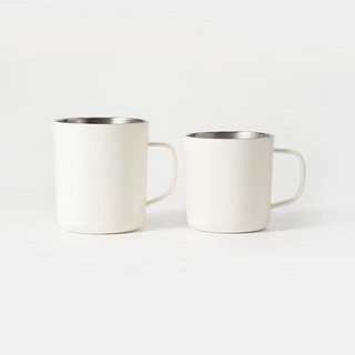 MUJI 無印良品 无印良品 不锈钢双层马克杯  380ml