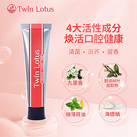 Twin Lotus 双莲 TwinLotus双莲泰国原味植物牙膏成人100g 中草药牙膏草本研磨160g 100g*2支