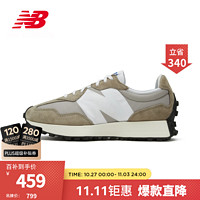 NEW BALANCE NB男鞋女鞋327系列舒适潮流复古运动休闲鞋 浅驼色/白色 MS327LH1 42.5(脚长27cm)