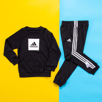 adidas 阿迪达斯 男婴童时尚舒适92码以上无排扣透气运动童套装