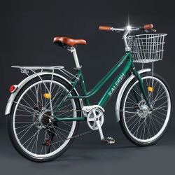 raleigh兰令城市通勤自行车铝合金成人变速轻便男女士带小孩代步兰令