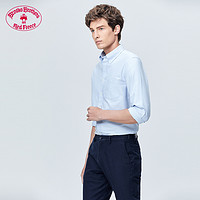 Brooks Brothers 男士纯棉美式经典长袖休闲扣结领衬衫