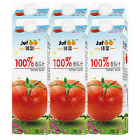 jufoo 臻富 100%纯番茄汁1kg*6大瓶整箱原味不加糖盐纯果汁西红柿汁饮品饮料