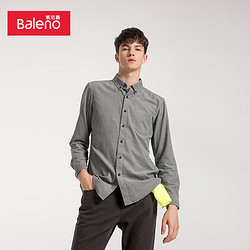 Baleno 班尼路 100%纯棉灯芯绒长袖棉质翻领衬衣