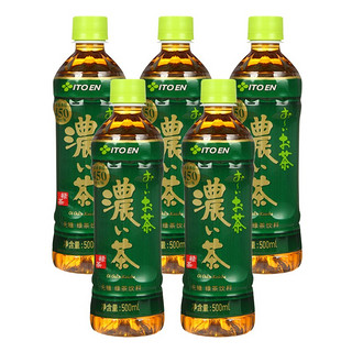 ITOEN 伊藤园 绿茶乌龙茶 茶饮料（无糖） 500ml*15瓶整箱6瓶 休闲夏季茶饮品 浓味绿茶500ml*6瓶