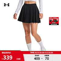 安德玛 UNDERARMOUR）夏季女子训练运动裤裙1383582 黑色001 S