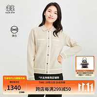 KOLON SPORT/可隆针织开衫 女子户外休闲运动内搭徒步羊毛亲肤长袖【】 LKJK3WT504-YE 黄 170/L